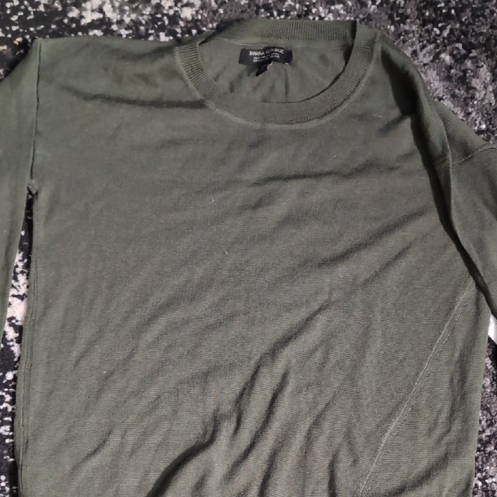 Banana Republic Olive Wool Sweater